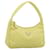 PRADA Hand Pouch Nylon Yellow Silver