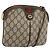 GUCCI GG Supreme Shoulder Bag PVC Leather Beige Gold