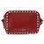 VALENTINO Rock Studs Shoulder Bag Leather Red Gold - vista 13