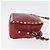 VALENTINO Rock Studs Shoulder Bag Leather Red Gold - vista 3