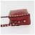 VALENTINO Rock Studs Shoulder Bag Leather Red Gold - vista 4