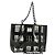 CHANEL Windows Line Chain Shoulder Tote Bag Vinyl Black Silver CC