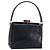GUCCI Bamboo Hand Bag Leather Navy Gold