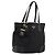 PRADA Tote Bag Nylon Leather Black Gold