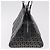 FENDI Zucchino Canvas Hand Bag Navy Silver - vista 5