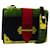 PRADA Shoulder Bag Velor Black Gold