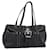 PRADA Tote Bag Leather Black Silver