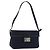 FENDI Mamma Baguette Shoulder Bag Canvas Navy Silver