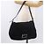 FENDI Mamma Baguette GM Shoulder Bag Cotton Jersey Black Silver - vista 25