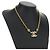 CHANEL COCO Mark Necklace metal Gold Tone CC - vista 17
