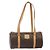Céline CELINE Macadam Canvas Shoulder Bag PVC Leather Brown Gold - vista 2