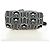 PRADA Shoney Jacquard Shoulder Bag Wool Black White Silver - vista 11