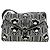 PRADA Shoney Jacquard Shoulder Bag Wool Black White Silver - vista 2