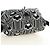 PRADA Shoney Jacquard Shoulder Bag Wool Black White Silver - vista 6