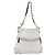 GUCCI Chain Shoulder Bag Leather White Gold 154392