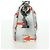 PRADA Sports Chain Shoulder Bag Leather White Silver - vista 3