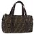 FENDI Zucca Canvas Handtasche Schwarz Braun
