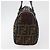FENDI Zucca Canvas Handtasche Schwarz Braun - Ansicht 4
