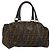 FENDI Zucca Canvas Hand Bag Black Brown