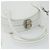 FENDI Top Handle Hand Bag Leather 2way White Silver - vista 7