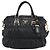 PRADA Gathered Hand Bag Leather 2way Black Gold - vista 13