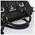 PRADA Gathered Hand Bag Leather 2way Black Gold - vista 7
