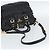 PRADA Gathered Hand Bag Leather 2way Black Gold - vista 8