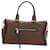 PRADA Hand Bag Leather 2way Brown Silver - vista 3
