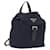 PRADA Backpack Nylon Navy Gold