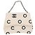 CHANEL Matelasse Chain Hand Bag Canvas White Silver CC - vista 13