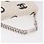 CHANEL Matelasse Chain Hand Bag Canvas White Silver CC - vista 7