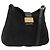 FENDI Mamma Baguette Shoulder Bag Suede Black Gold