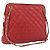 CHANEL Matelasse Chain Shoulder Bag Leather Red Gold CC