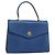 Céline CELINE Circle Hand Bag Leather Blue Gold