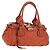 Chloé Chloe Paddington Hand Bag Leather Orange Gold Silver