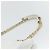 CHANEL Chain Shoulder Bag Leather White Gold CC - vista 14