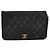 CHANEL Matelasse Chain Shoulder Bag Cotton Black Gold CC - vista 13