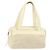 CHANEL Tote Bag Canvas Leather White Silver CC