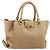 Salvatore Ferragamo Gancini Handtasche Leder Beige Gold