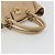 Salvatore Ferragamo Gancini Handtasche Leder Beige Gold - Ansicht 7