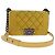 CHANEL Matelasse 20 Chain Boy Chanel Shoulder Bag Velor Yellow CC