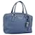 PRADA Hand Bag Leather Blue Gold