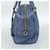 PRADA Hand Bag Leather Blue Gold - vista 4