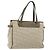 Céline CELINE C Macadam Canvas Hand Bag Leather Beige Silver