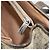 Céline CELINE C Macadam Canvas Hand Bag Leather Beige Silver - vista 21