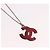 CHANEL COCO Mark Necklace metal Silver tone CC - vista 3
