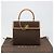 Céline CELINE Macadam Canvas Hand Bag PVC Leather Brown Gold - vista 12