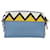 PRADA Shoulder Bag Leather Light Blue Gold - vista 2