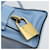 PRADA Shoulder Bag Leather Light Blue Gold - vista 20