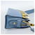 PRADA Shoulder Bag Leather Light Blue Gold - vista 4